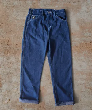 Washed Denim Carpenter Pant
