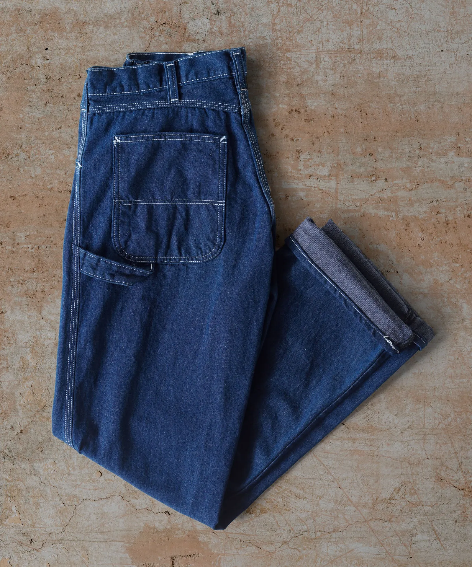 Washed Denim Carpenter Pant