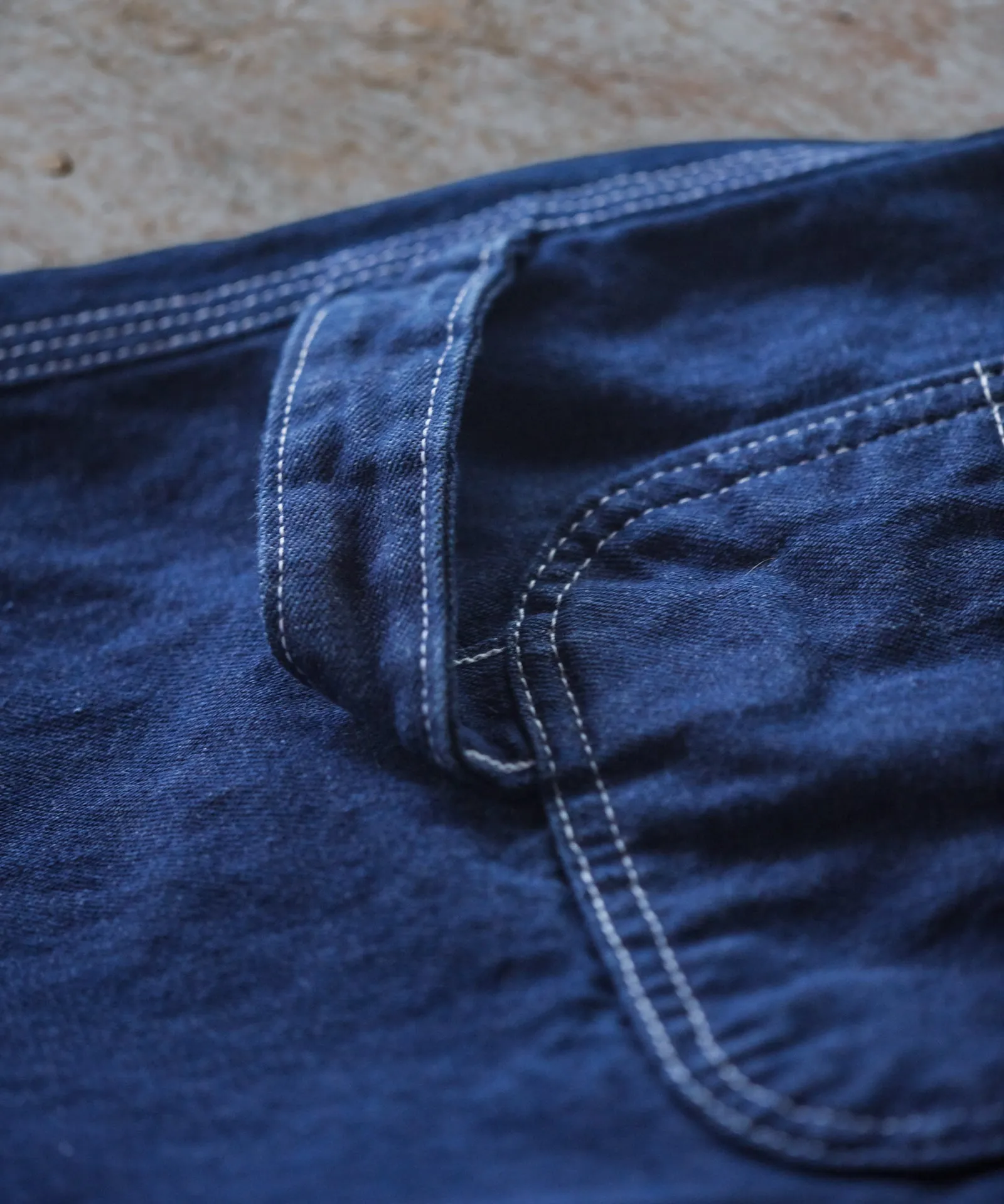 Washed Denim Carpenter Pant