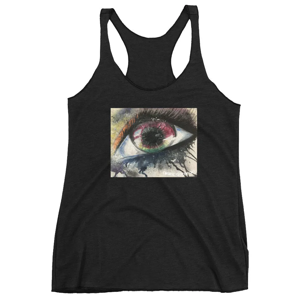 Watercolor Eye I Women's Racerback Tank