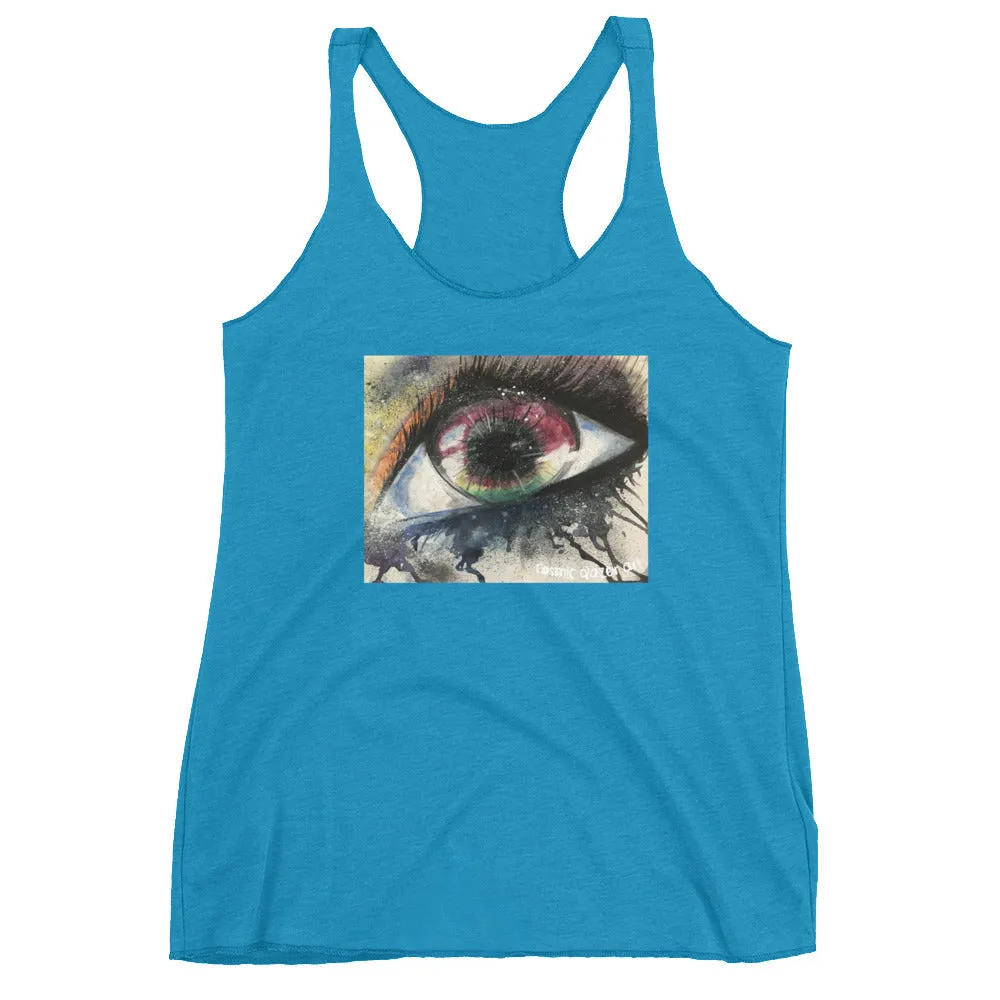 Watercolor Eye I Women's Racerback Tank