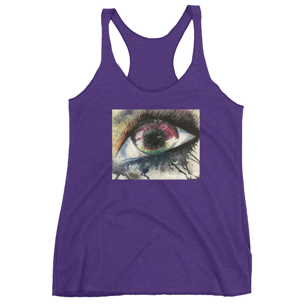 Watercolor Eye I Women's Racerback Tank