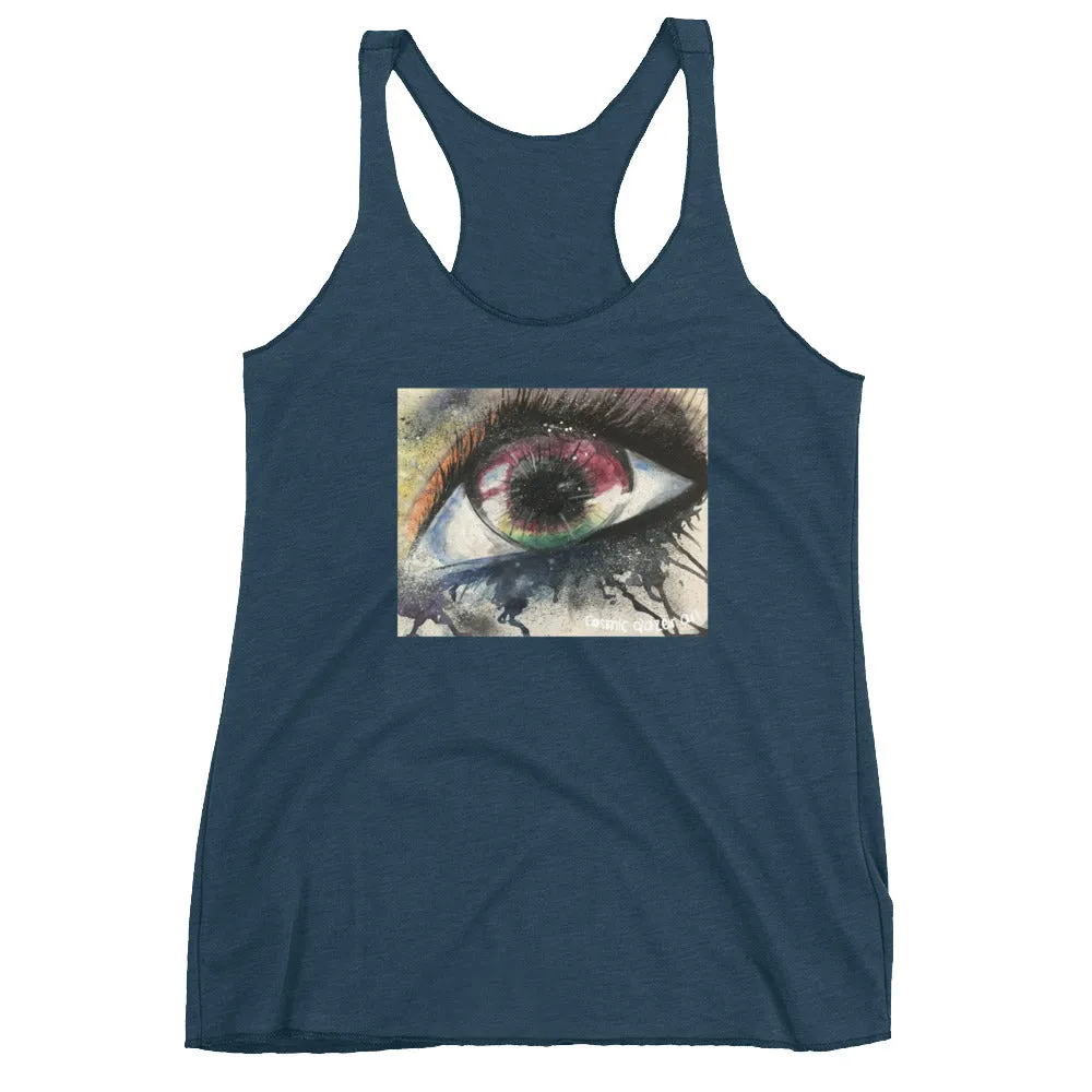 Watercolor Eye I Women's Racerback Tank