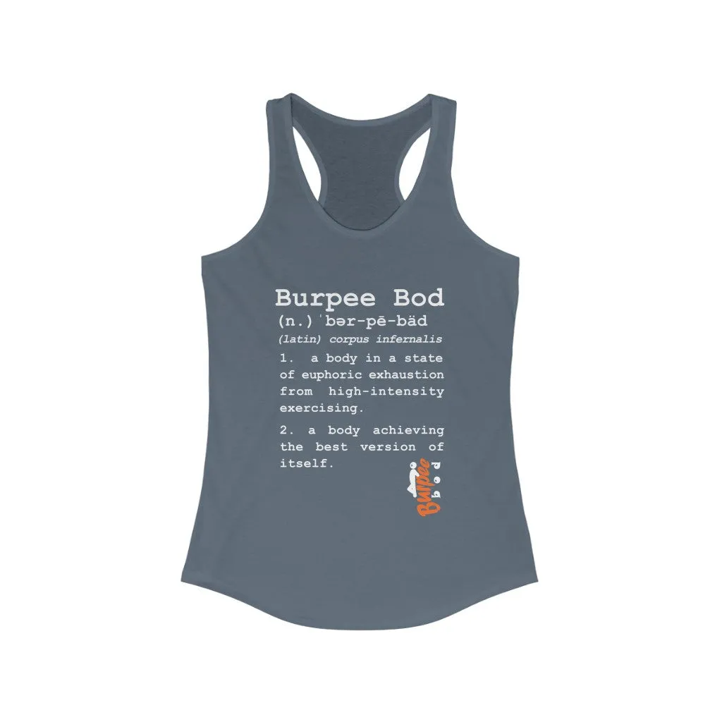 What is a Burpee Bod? - Womens Racerback Tank Tops