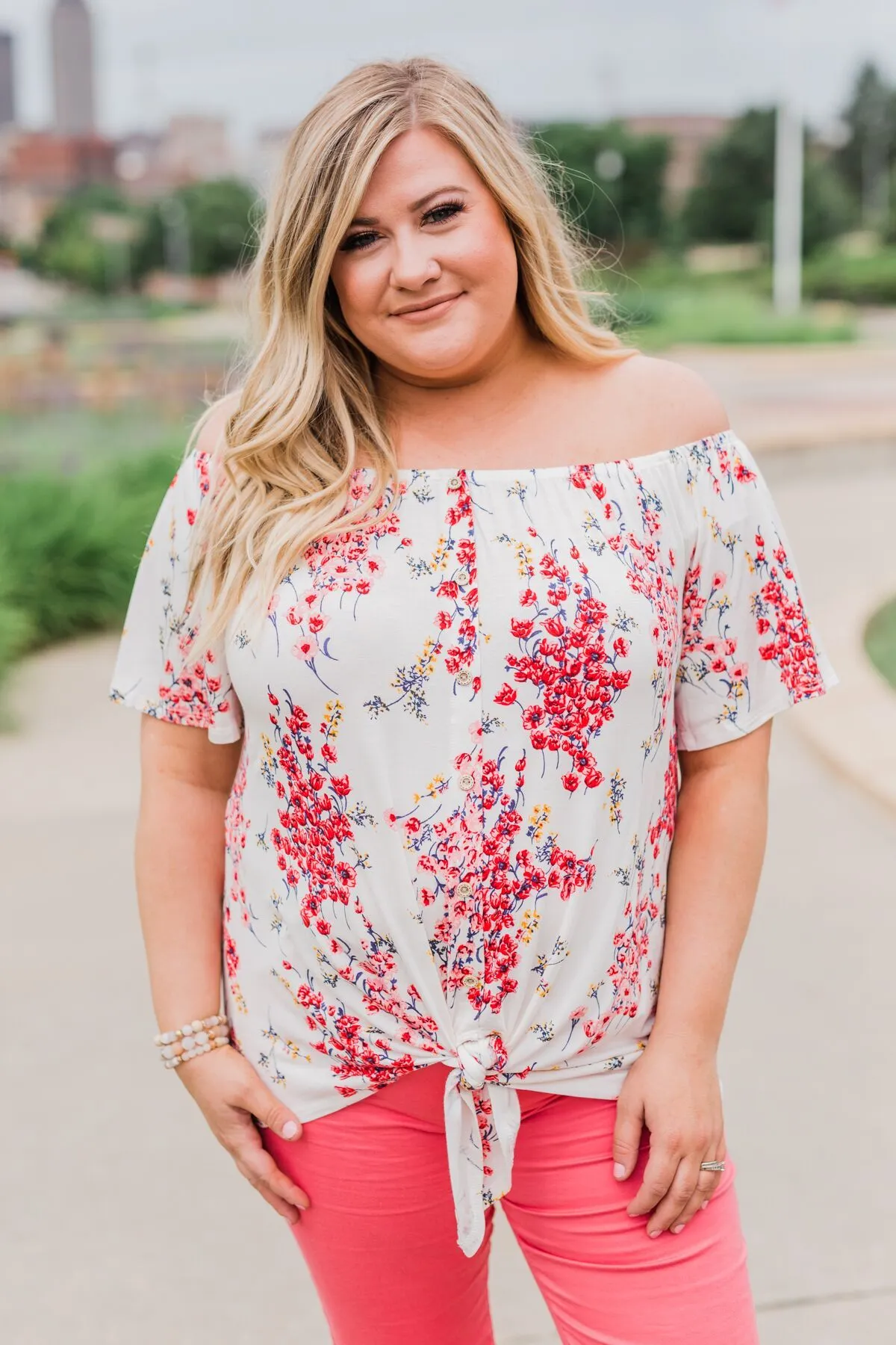 When I'm With You Off the Shoulder Top- Ivory