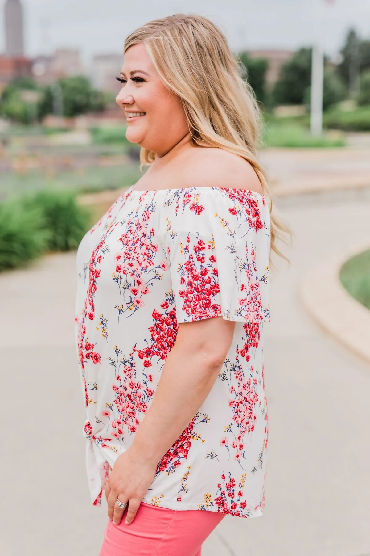 When I'm With You Off the Shoulder Top- Ivory