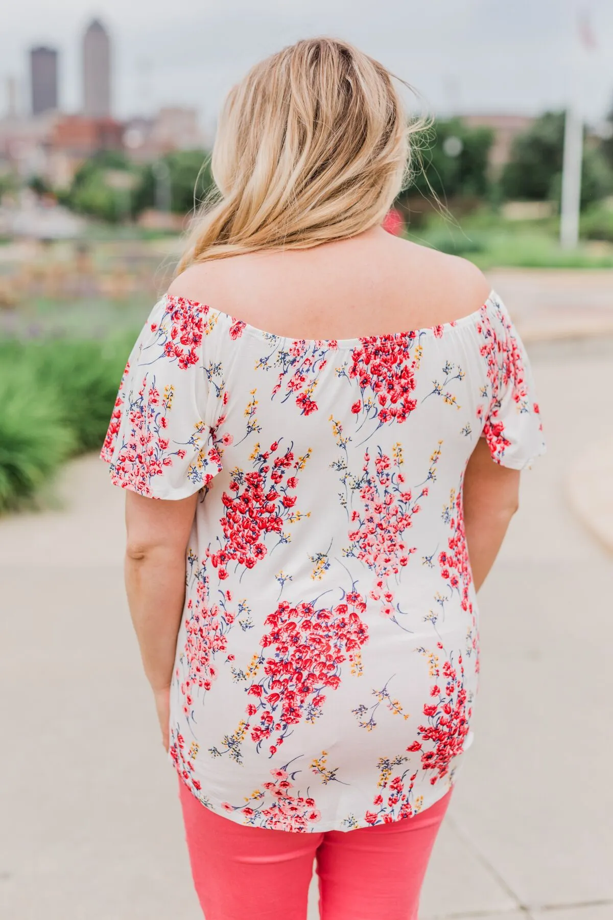 When I'm With You Off the Shoulder Top- Ivory