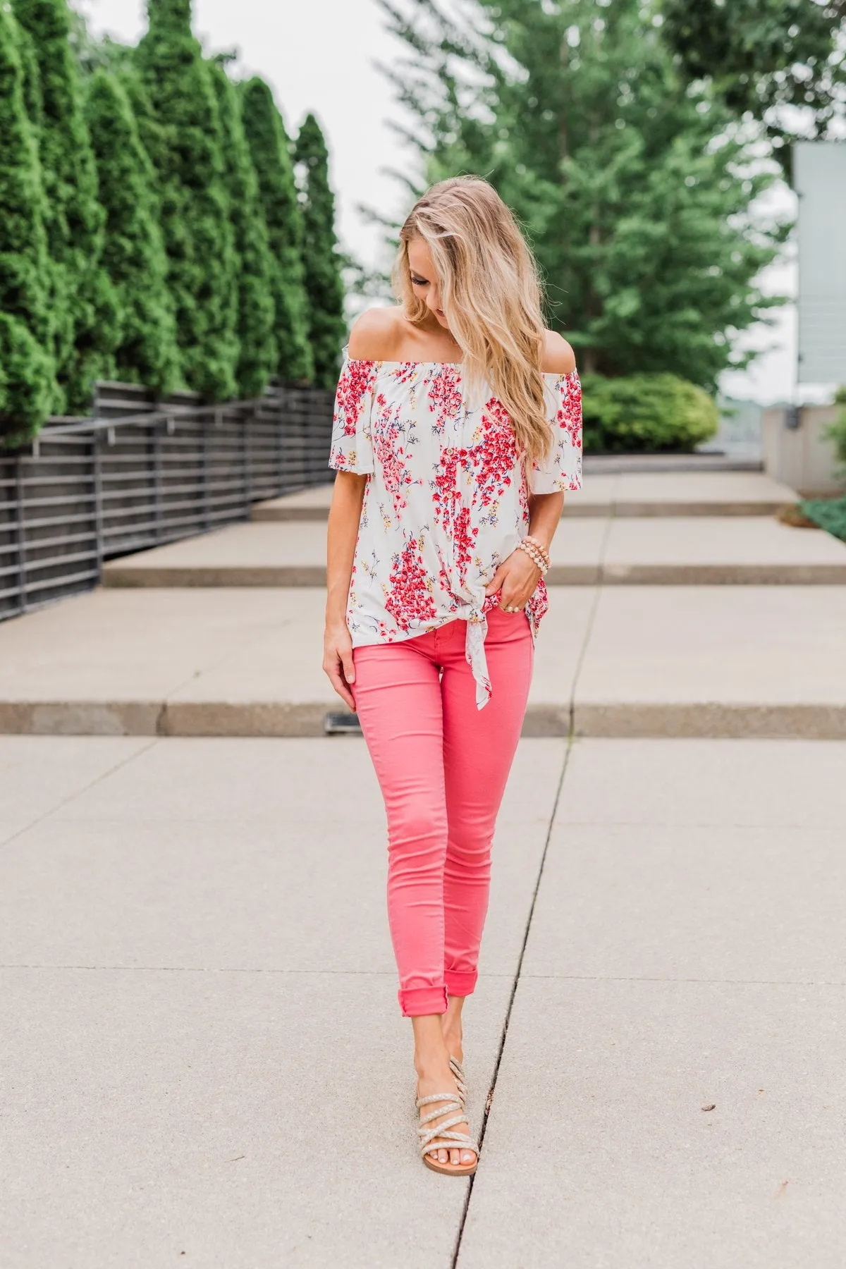 When I'm With You Off the Shoulder Top- Ivory