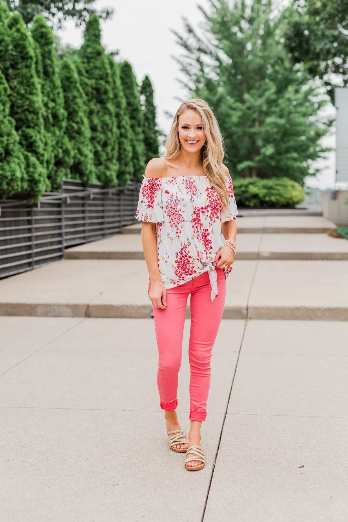 When I'm With You Off the Shoulder Top- Ivory