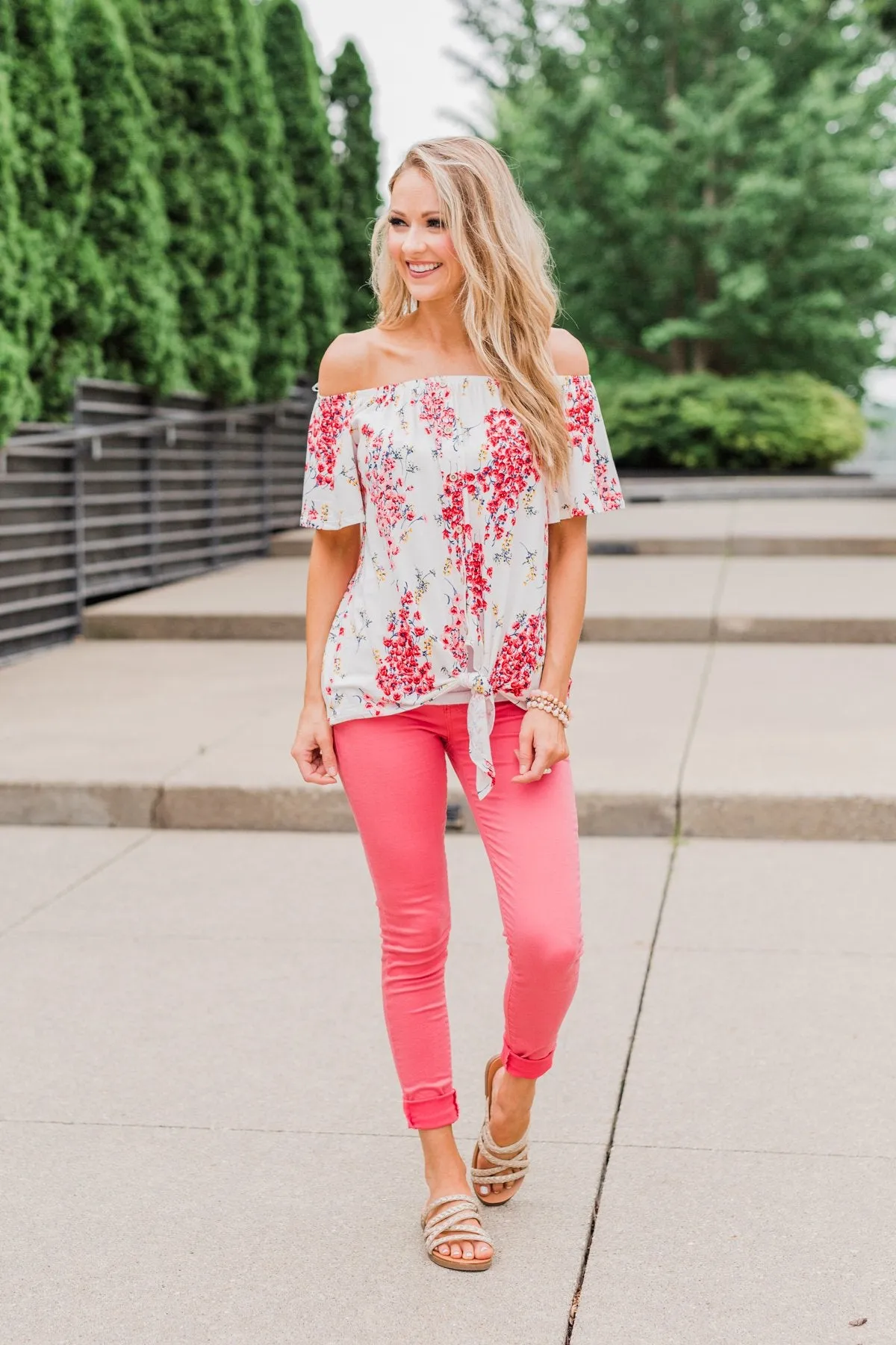 When I'm With You Off the Shoulder Top- Ivory