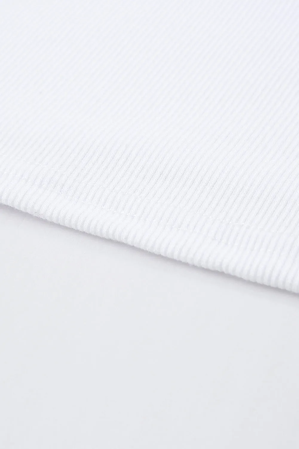 White Fashion Bodycon Tight Ribbed Tank Top
