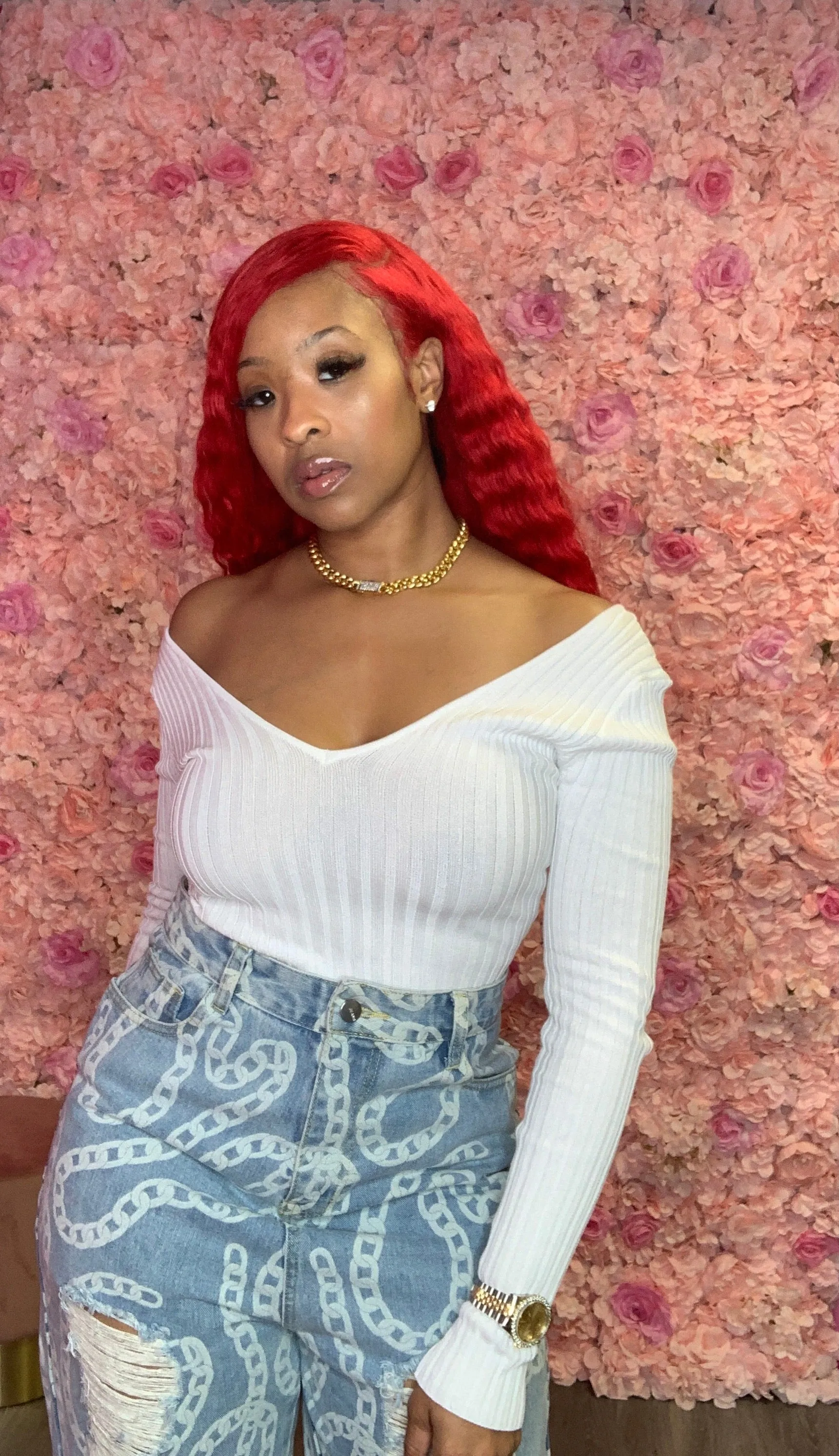 White Off the Shoulder Bodysuit