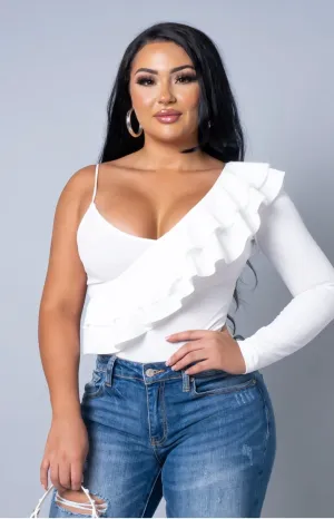 White One Shoulder Top