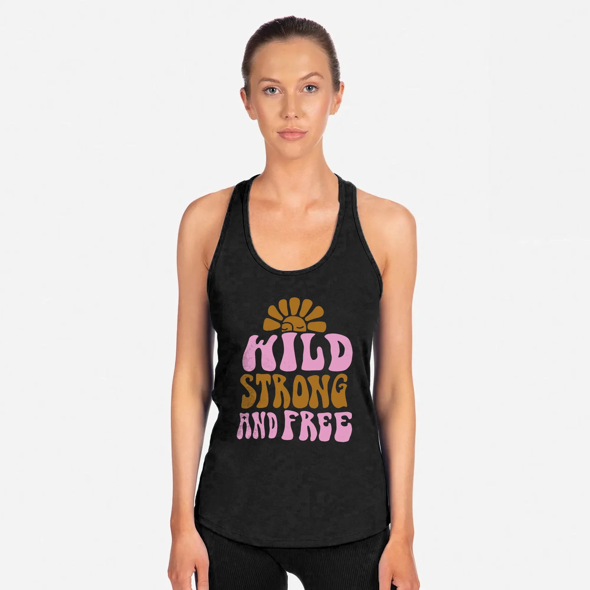 Wild Strong and Free Racerback Tank Top