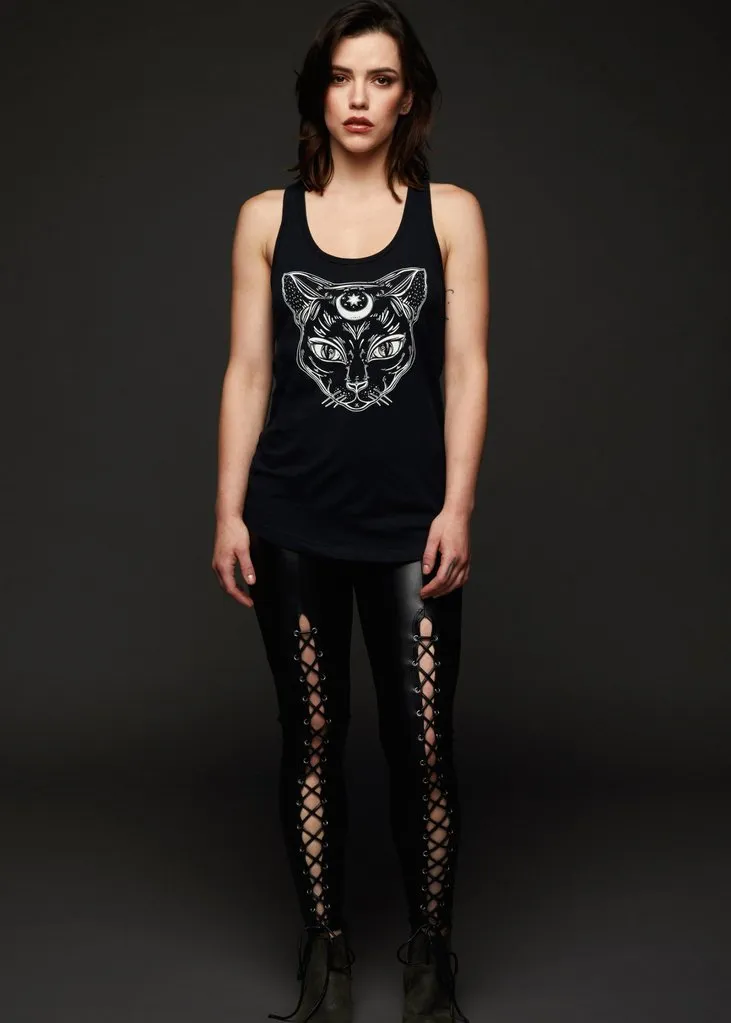 Witchy Woman Black Cat Tank Top