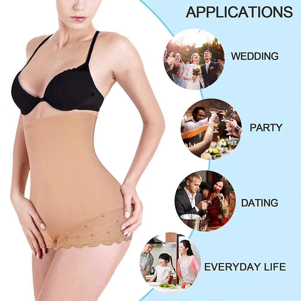 Women Tummy Control Panties High Waist Girdle Slimmer Lace Briefs Underwear