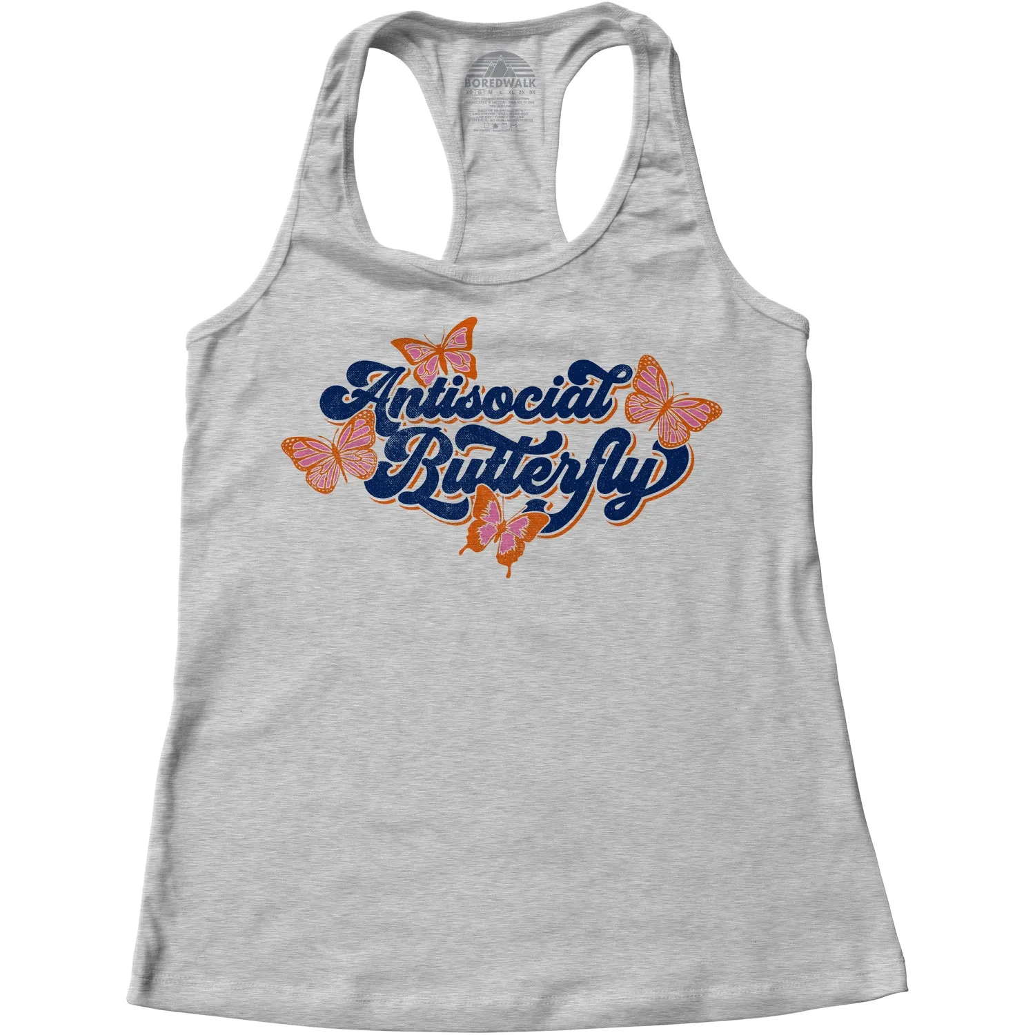 Women's Antisocial Butterfly Racerback Tank Top