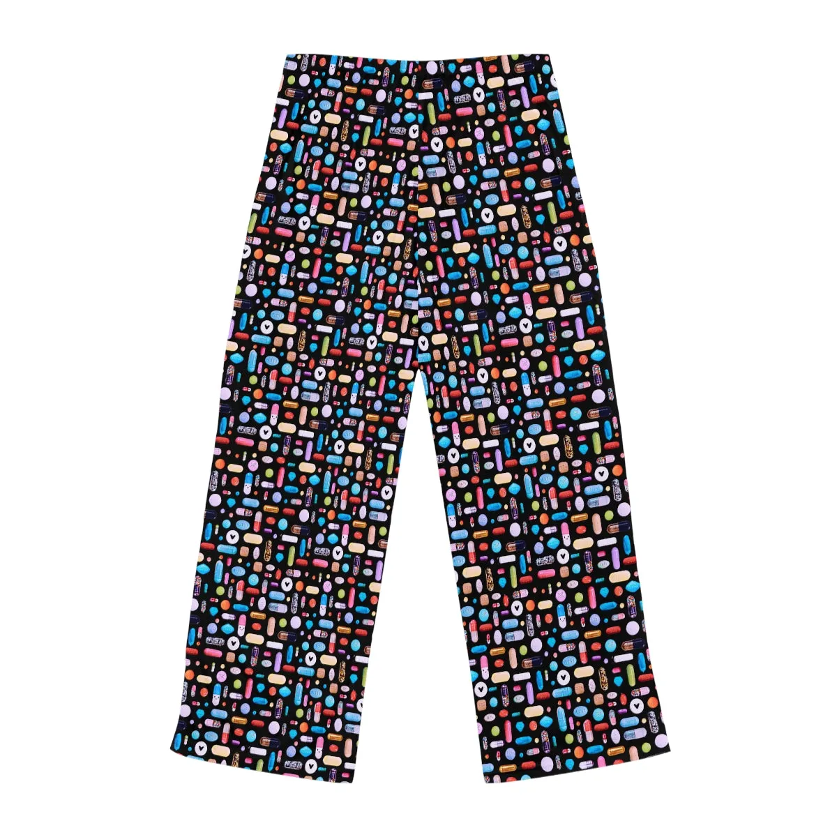 Women's Black Pill Grid Pajama Pants