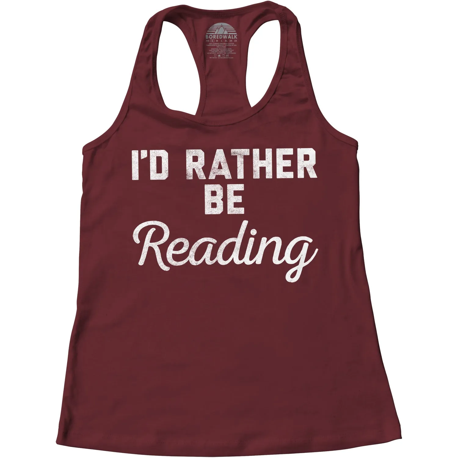 Women's I'd Rather Be Reading Racerback Tank Top