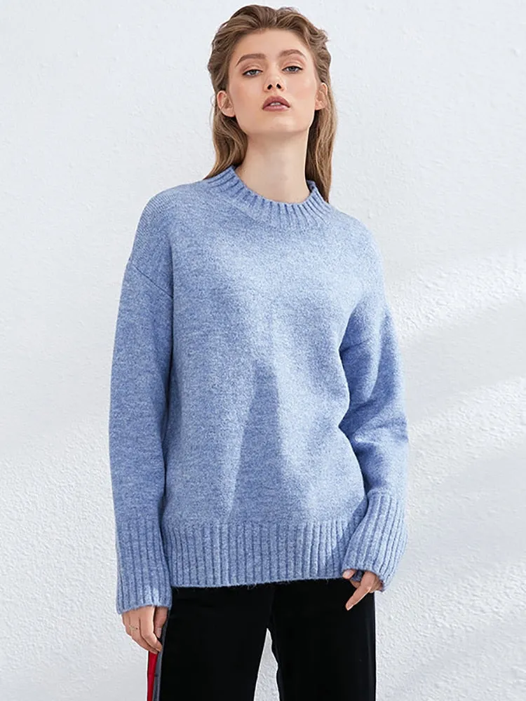 Womens Knitted Wool Turtleneck Sweater