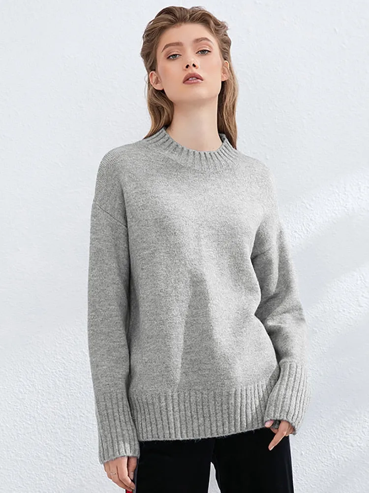 Womens Knitted Wool Turtleneck Sweater