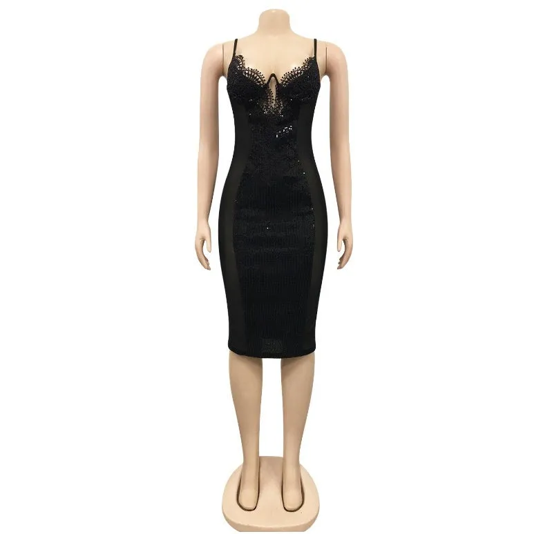Womens Lace Dress | Sexy Lace Dress | Sequin Dress | Womens Bodycon Dress