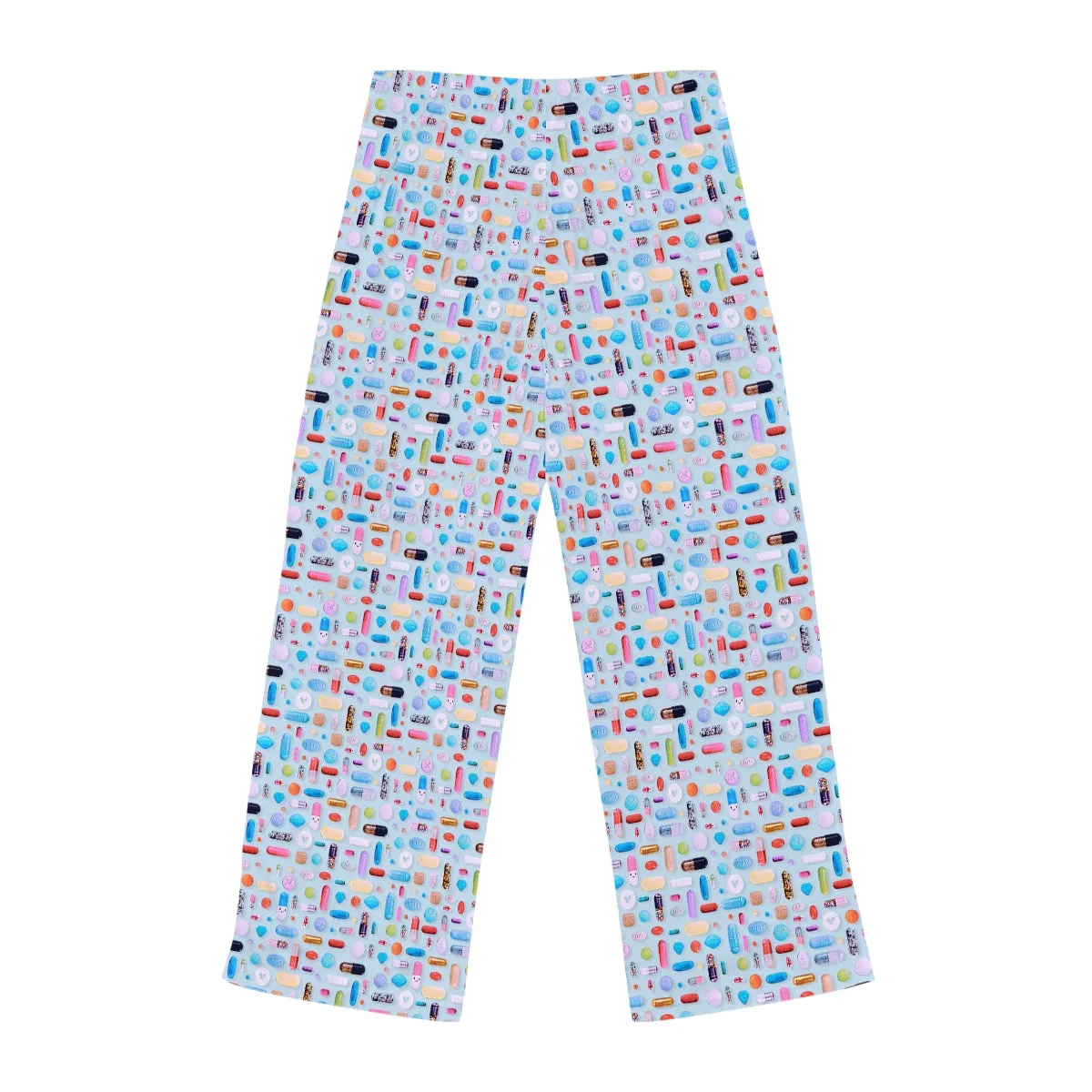 Women's Pale Blue Pill Grid Pajama Pants