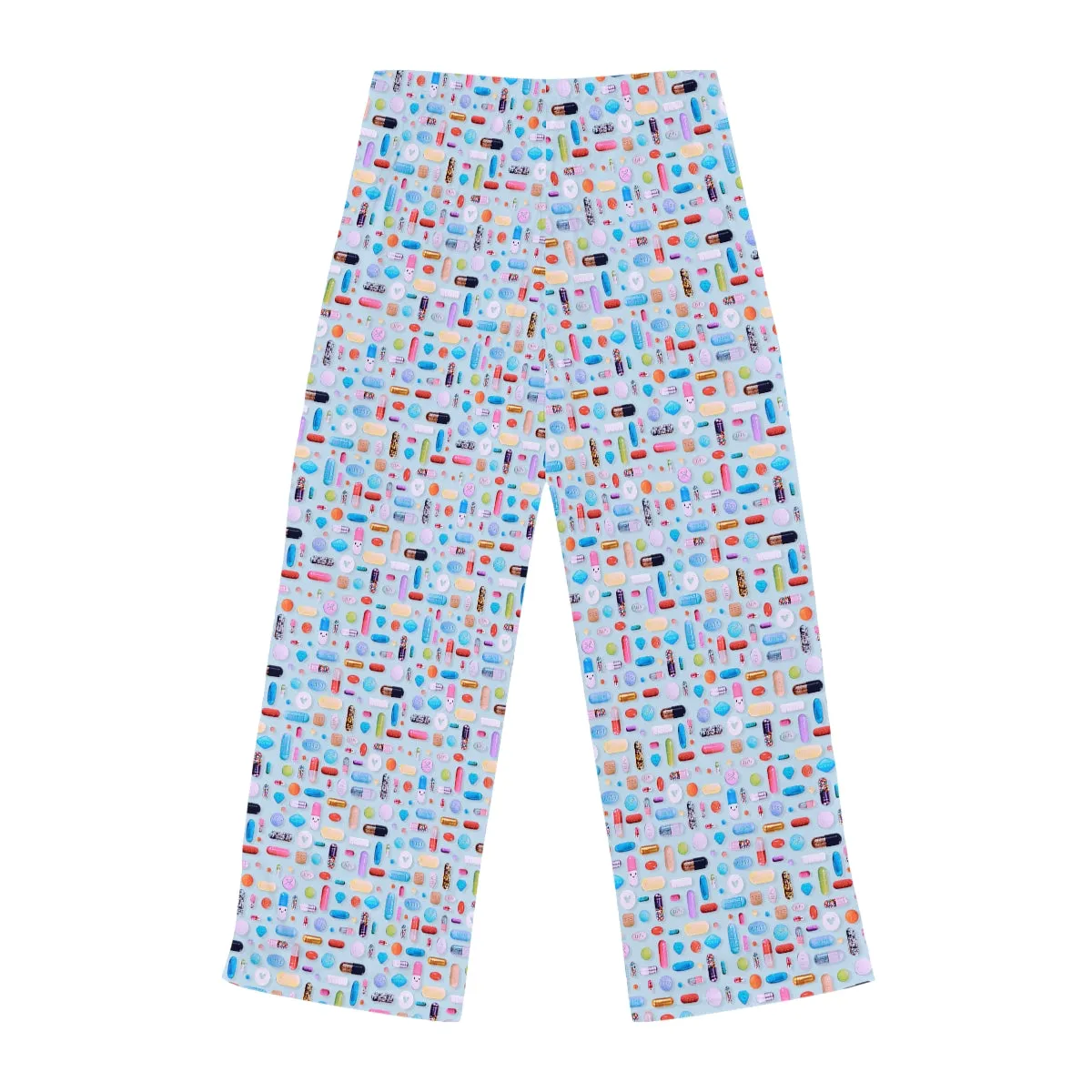 Women's Pale Blue Pill Grid Pajama Pants
