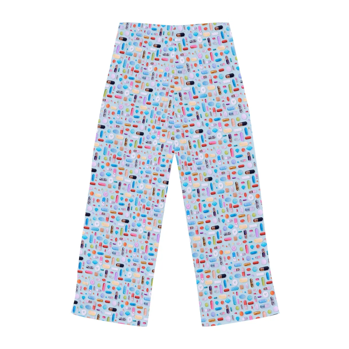 Women's Pale Blue Pill Grid Pajama Pants