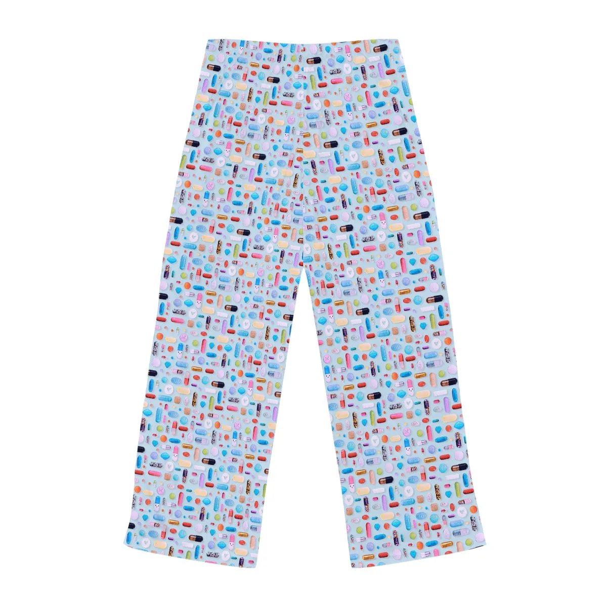Women's Pale Blue Pill Grid Pajama Pants