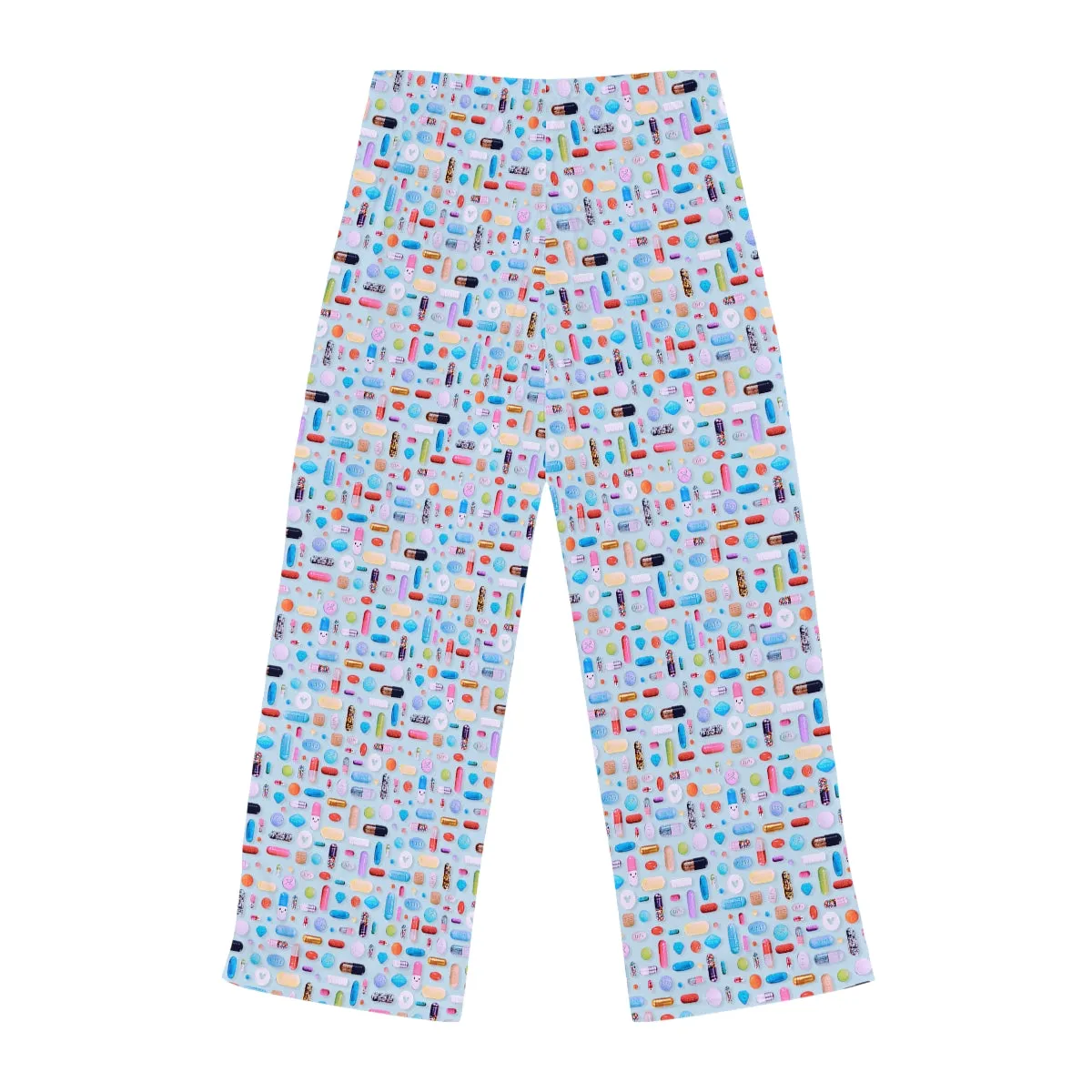Women's Pale Blue Pill Grid Pajama Pants