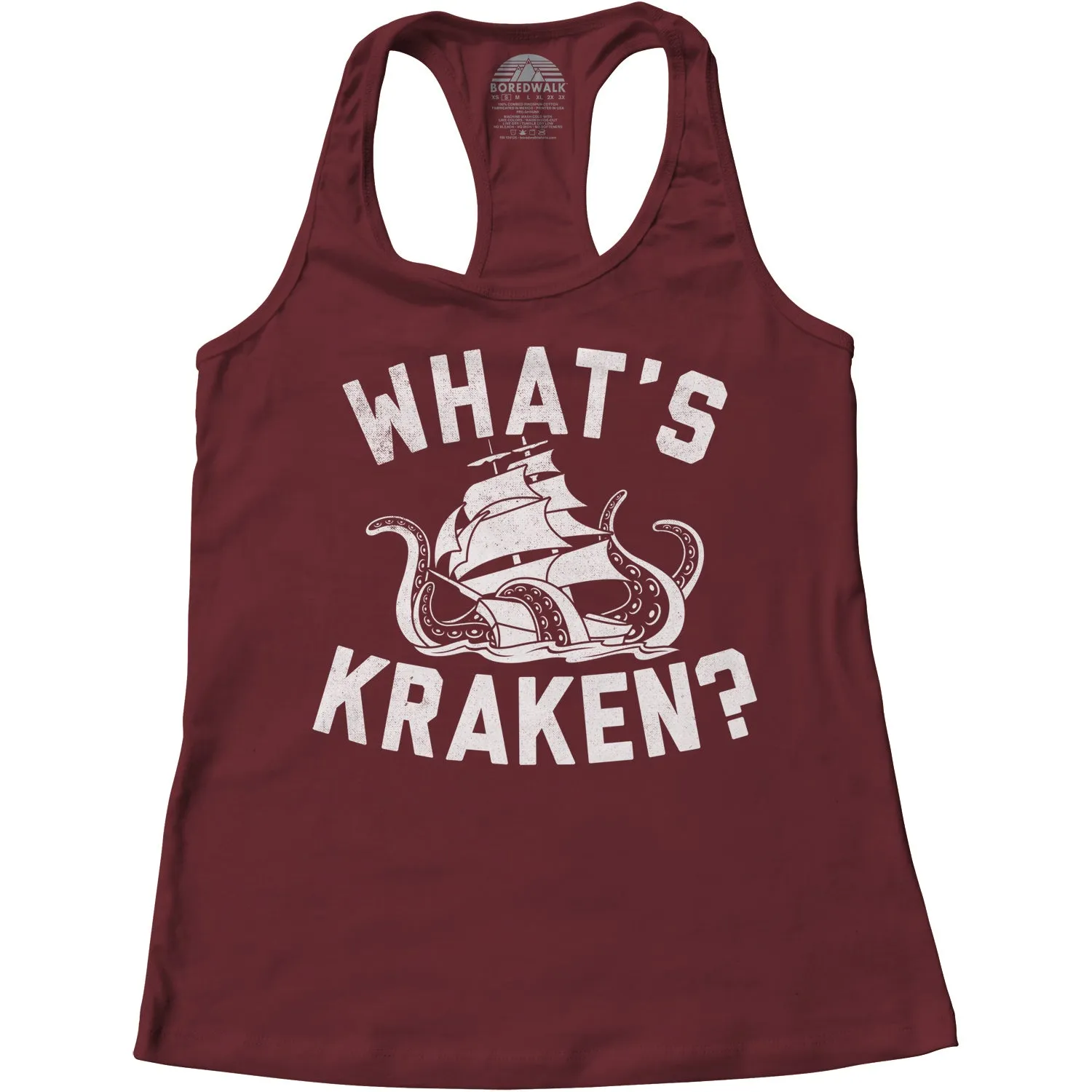 Women's What's Kraken Sea Monster Racerback Tank Top