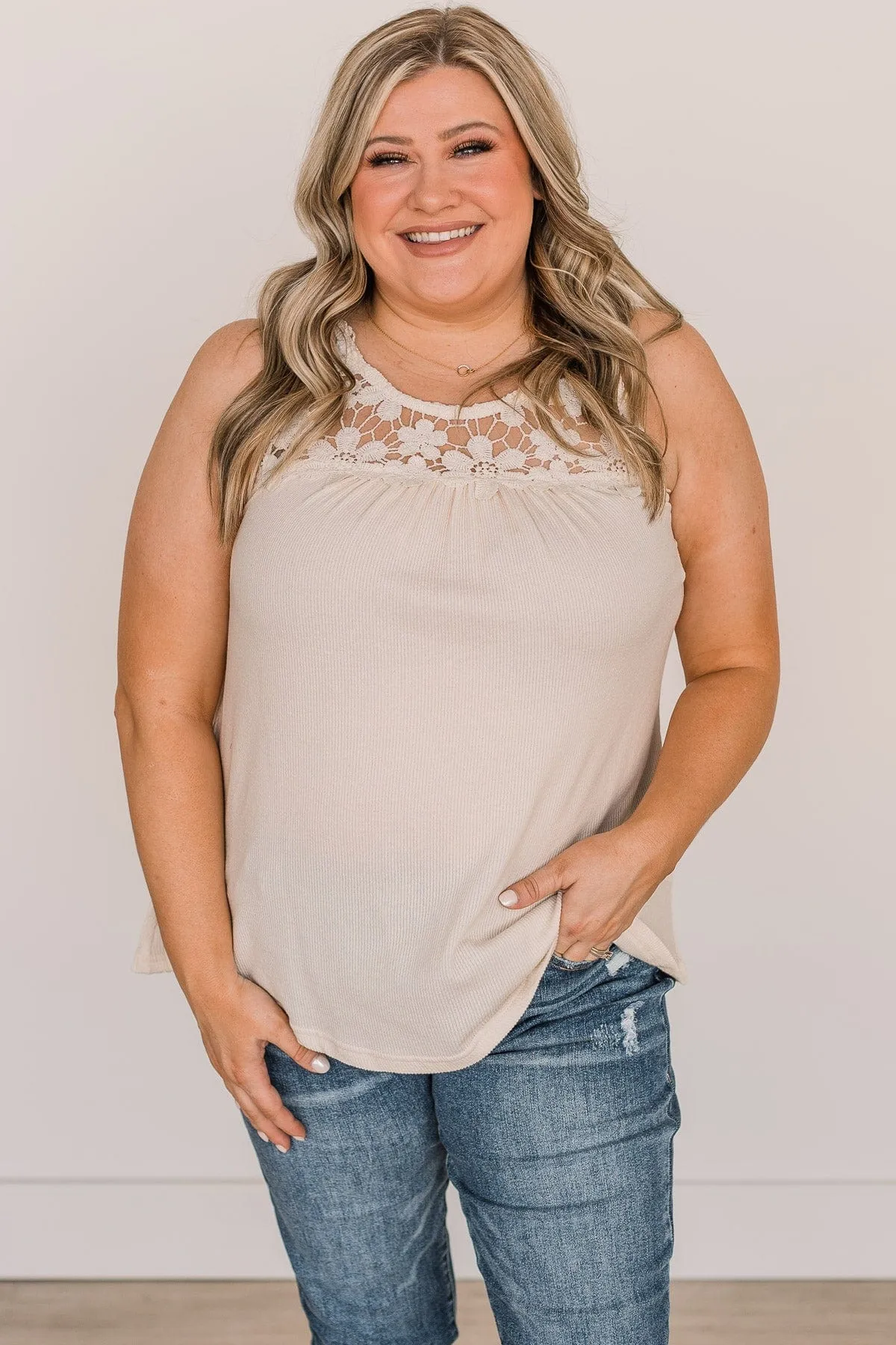 Worth My Time Knit Tank Top- Cream