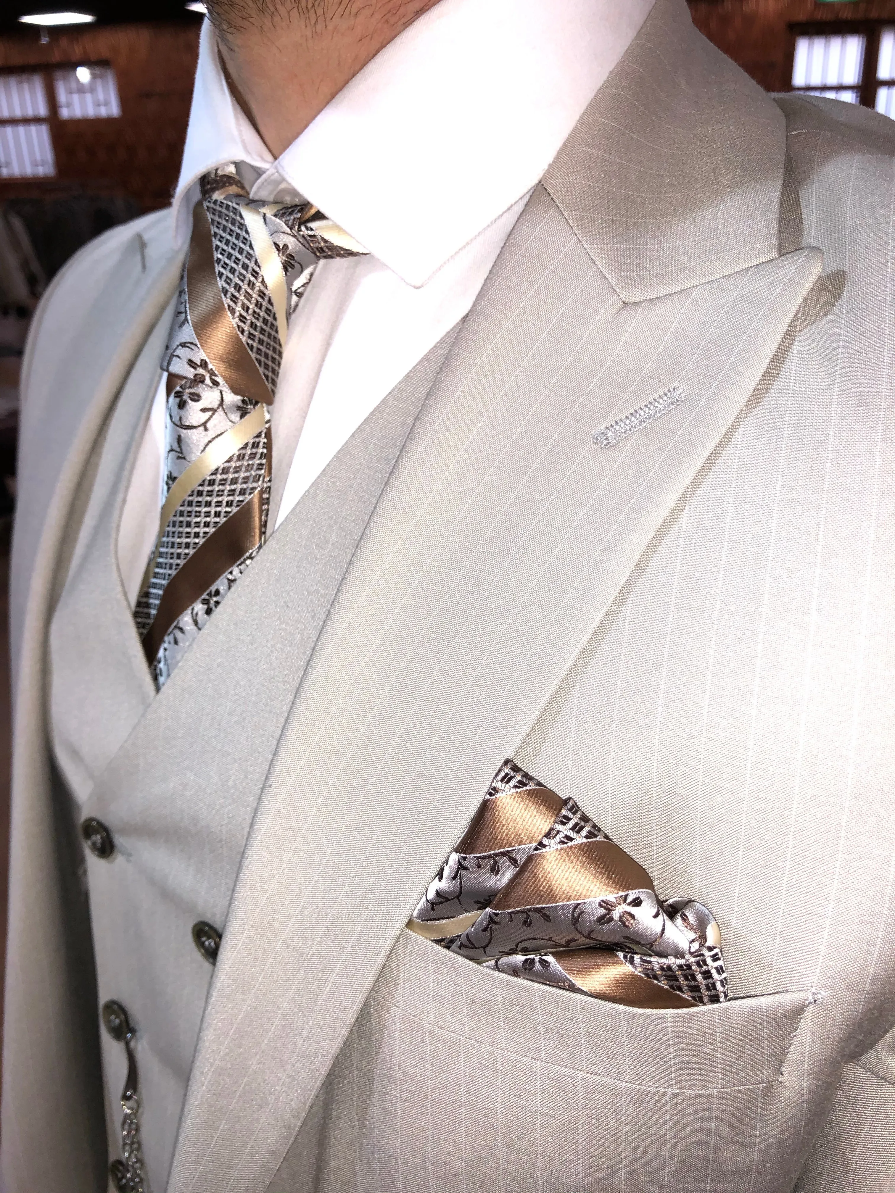 Zeus - Stone 3 Piece Suit
